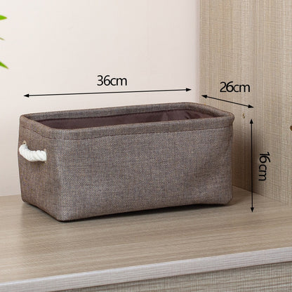 Cotton Linen Folding Storage Baskets Kids Toys Organizer Clothes and Sundries Storage Box Cabinet Storage Bag Laundry Basket - StorageandmoreStorage