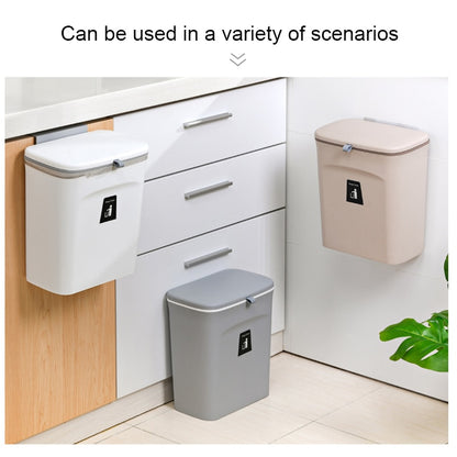 Folding Trash Can For Kitchen And Car Wall Mounted Waste Bin Kitchen Cabinet Door Hanging Trash Bin - StorageandmoreStorage