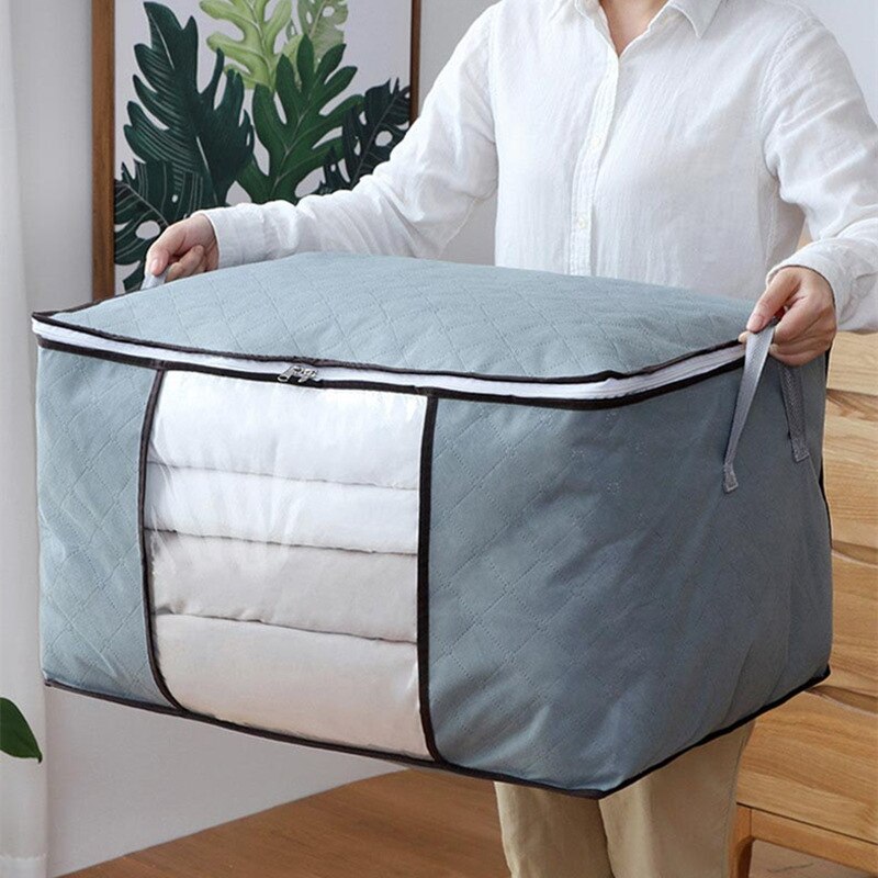 Quilt Folding Storage Bags To Store Clothes Pillow Blanket Closet Organizer Home UnderBed Cover Dustproof Bag Packing Cubes - StorageandmoreStorage