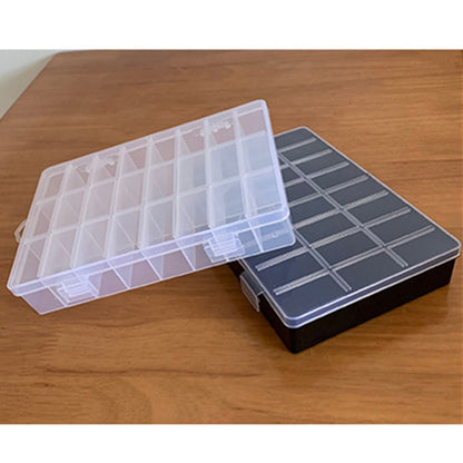 Practical 24 Grids Compartment Plastic Storage Box Jewelry Earring Bead Screw Holder Case Display Organizer Container - StorageandmoreStorage