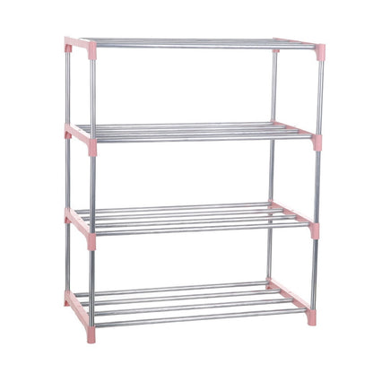 Simple Multi Layer Shoe Rack Stainless Steel Easy Assemble Storage Shoe Cabinet  Shoe Rack Hanger Home Organizer Accessories - StorageandmoreStorage