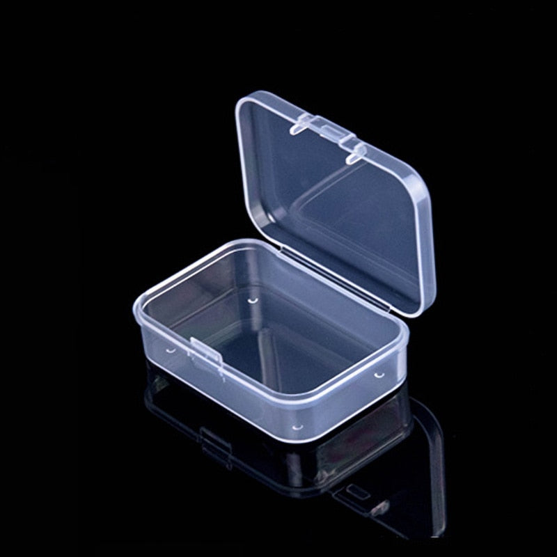 Mini Boxes Rectangle Clear Plastic Jewelry Storage Case Container Packaging Box for Earrings Rings Beads Collecting Small Items - StorageandmoreStorage