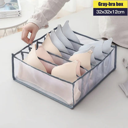 modern Underwear Storage Organizer  Clothe Separated Socks Shorts Bra Storage Boxs Dormitory Closet Organizer Drawer Washable - StorageandmoreStorage