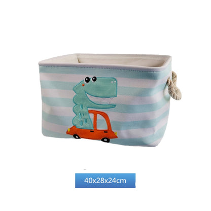 Cartoon Dinosaur Foldable Laundry Basket For Dirty Clothes Toys Storage Baskets Kids Organizer Bag Home Washing Organization - StorageandmoreStorage