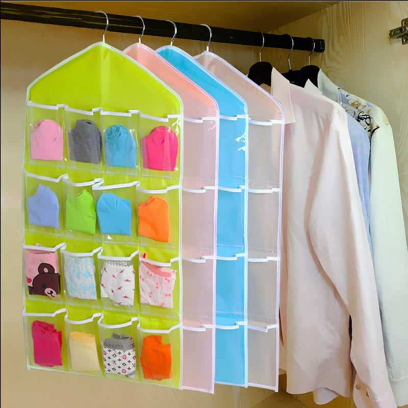 Over The Door Storage Bag Wall Closest Shoe Organizer Rack 16 Pocket Hanging for Home Portable Accessories Useful Tools - StorageandmoreStorage