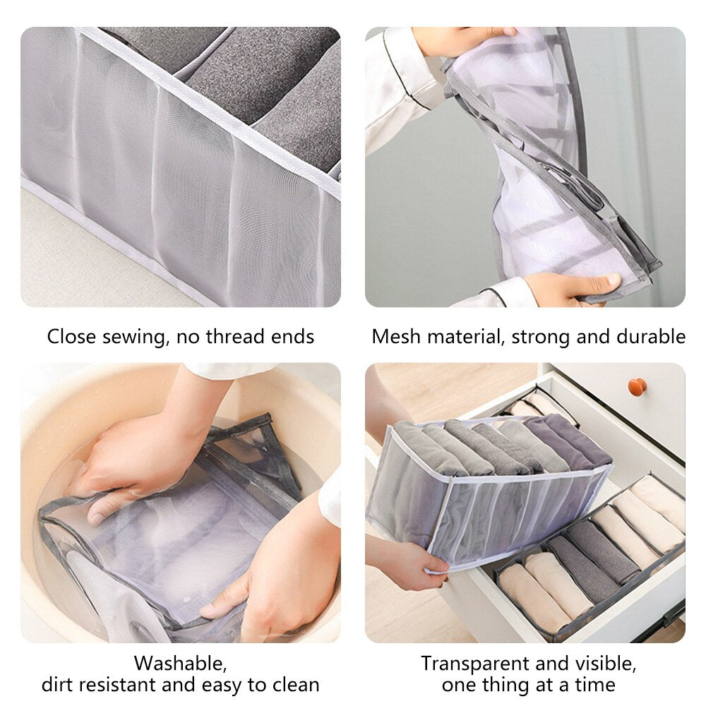 Home Closet Organizer For Underwear Socks Cabinet Divider Storage Box Storage Organizer for clothes Foldable Drawer Organizer - StorageandmoreStorage