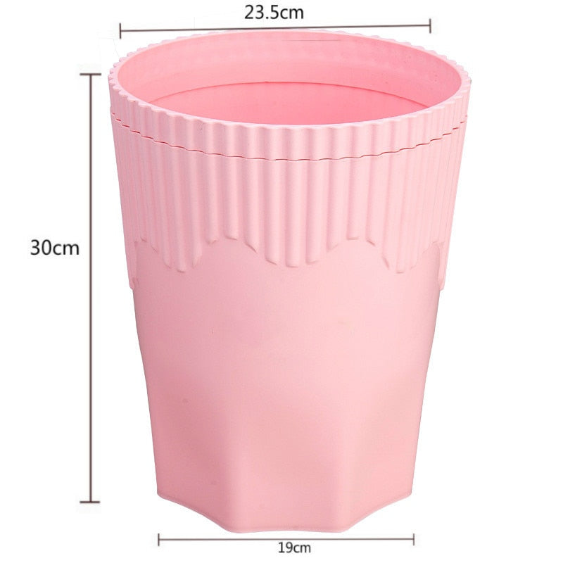 Creative Pink Waste Bin Anime Card Captor Sakura Plastic Trash Can Kawaii Cartoon Home Office Desktop Garbage Storage Basket New - StorageandmoreStorage