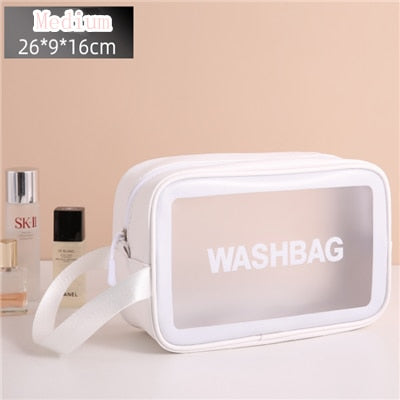 Women Portable Travel Wash Bag Female Transparent Waterproof Makeup Storage Pouch Large Capacity Cosmetic Organizer Beauty Case - StorageandmoreStorage