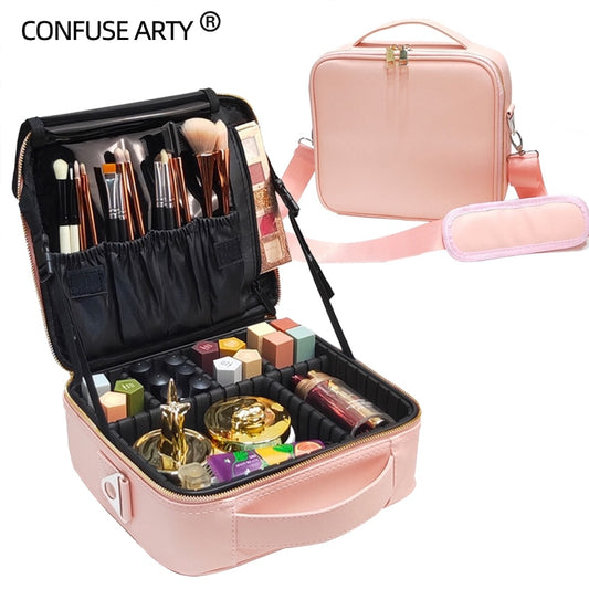 New Women Makeup Large Capacity Cosmetic Bag Beauty Salon Tattoos Nail Art Tool Bin Case - StorageandmoreStorage