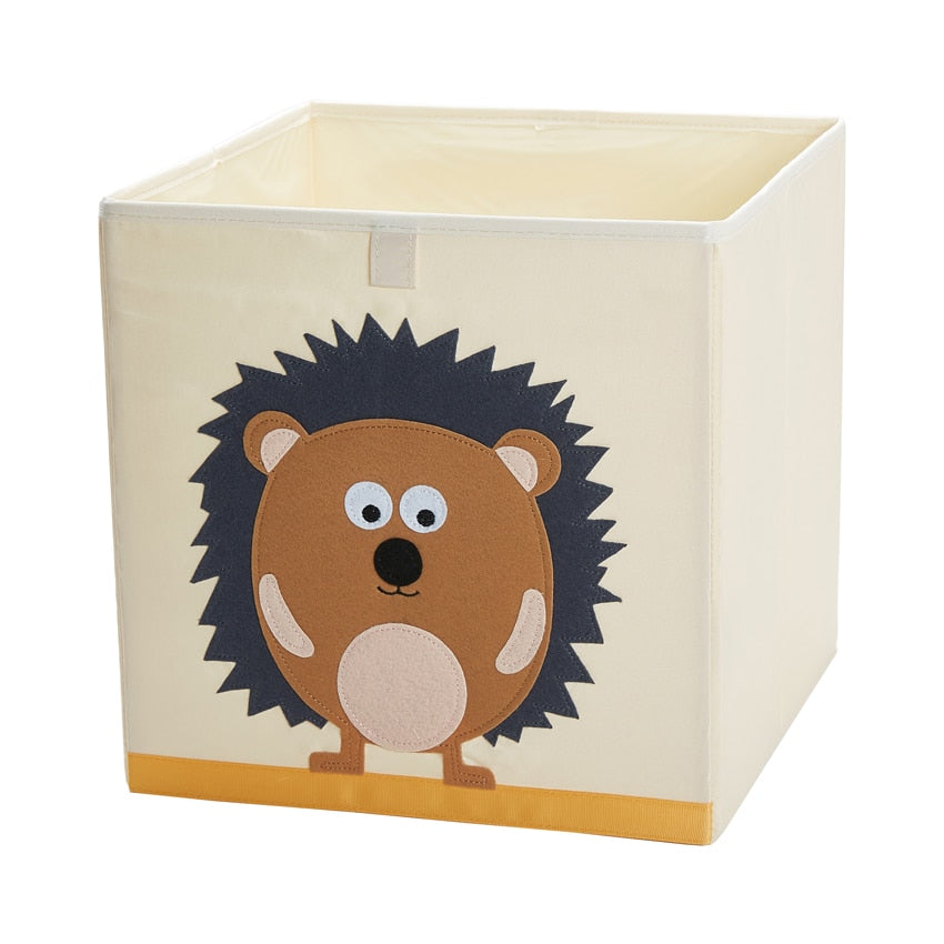 13 inch Foldable Embroidery Animal Cube Storage Box Oxford Fabric Kids Toys Organizers Bins Chest Organizer for Kids Nursery - StorageandmoreStorage