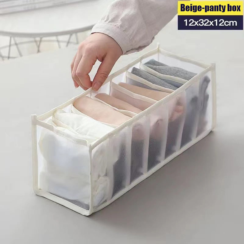 modern Underwear Storage Organizer  Clothe Separated Socks Shorts Bra Storage Boxs Dormitory Closet Organizer Drawer Washable - StorageandmoreStorage