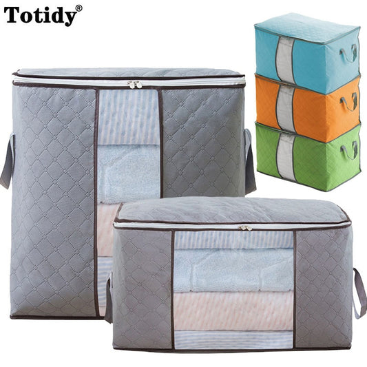 Quilt Folding Storage Bags To Store Clothes Pillow Blanket Closet Organizer Home UnderBed Cover Dustproof Bag Packing Cubes - StorageandmoreStorage