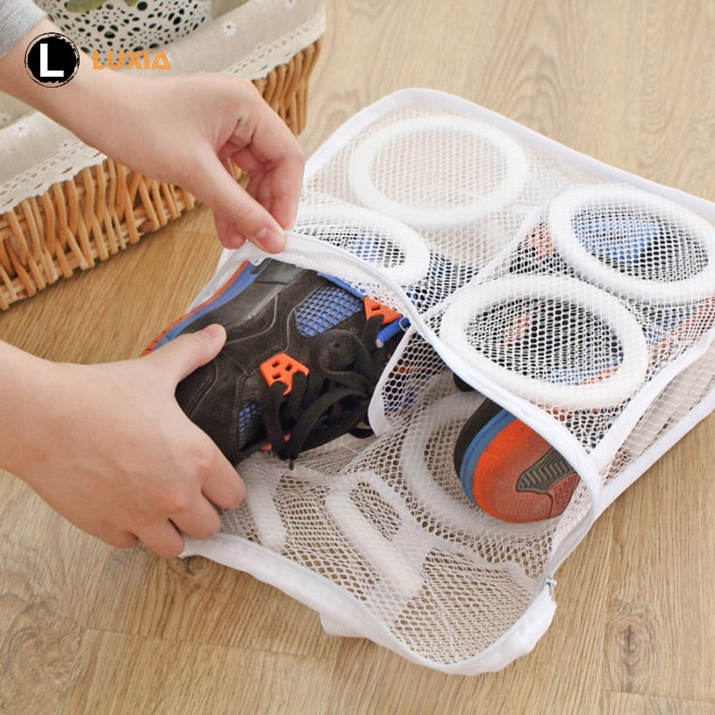 Shoes Washing Machine Shoes Bag Travel Shoe Storage bags Portable Mesh Laundry bag Anti-deformation Protective Clothes organizer - StorageandmoreStorage