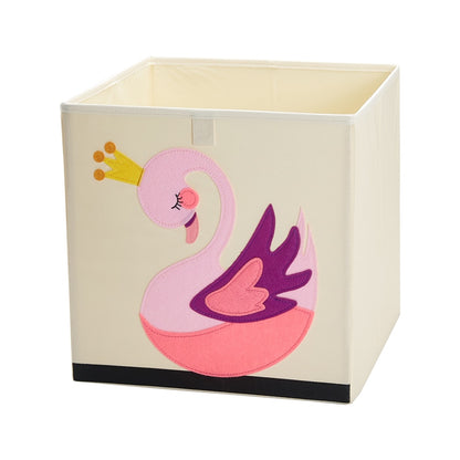 13 inch Foldable Embroidery Animal Cube Storage Box Oxford Fabric Kids Toys Organizers Bins Chest Organizer for Kids Nursery - StorageandmoreStorage