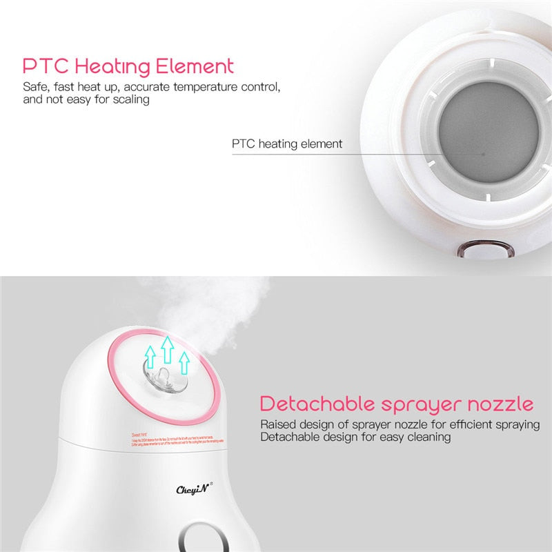 Nano Ionic Facial Steamer Lady Face Sprayer Personal Sauna Spa Steaming Tool Vacuum Suction Blackhead Remover Acne Extractor 31 - StorageandmoreStorage