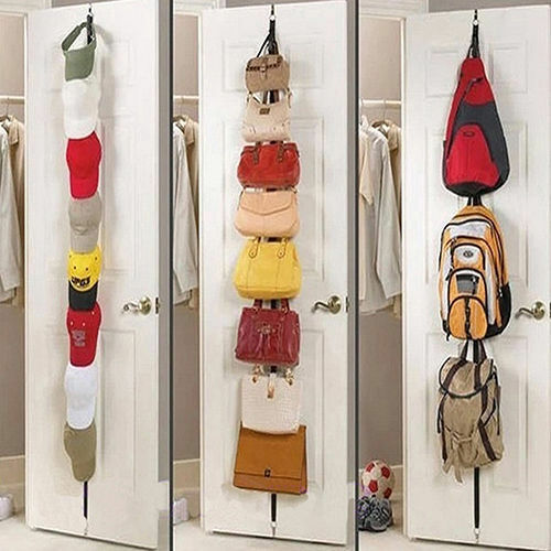 Fashion Over Door Straps Hanger 8 Hooks Adjustable Hat Bag Clothes Coat Rack Organizer Home Storage Organization - StorageandmoreStorage