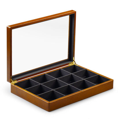 Oirlv Jewelry Display Box Solid Wooden Ring Necklace Bracelet Organizer Case Jewelry Storage Case Earring Display Box - StorageandmoreStorage