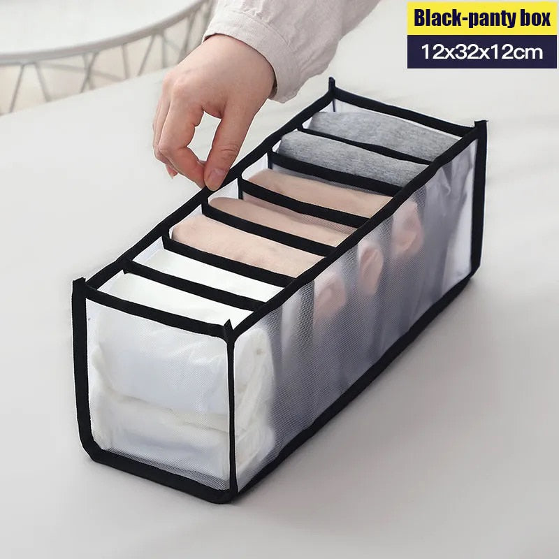 modern Underwear Storage Organizer  Clothe Separated Socks Shorts Bra Storage Boxs Dormitory Closet Organizer Drawer Washable - StorageandmoreStorage