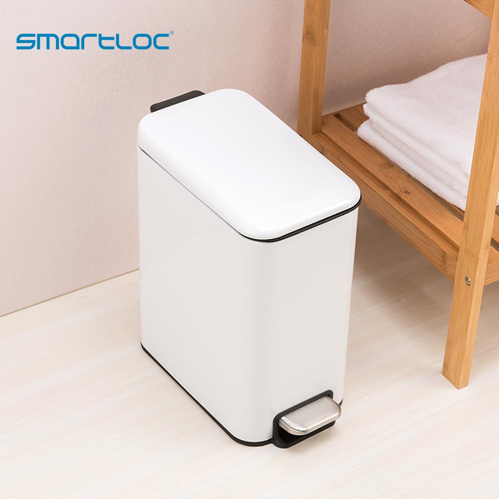 smartloc 5L Stainless Steel Rectangle Kitchen Trash Can  Dustbin Trash Bin Waste Bin Garbage Bag Holder Garbage Bin Kitchen Bin - StorageandmoreStorage