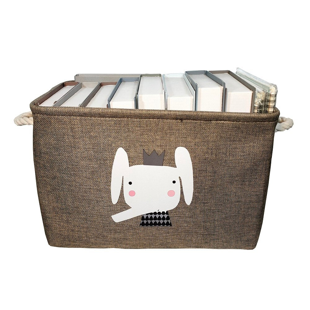 New Cube Large Folding Storage Box Cute Animal Laundry Hamper Blanket Clothes Toy Storage Baskets Bin For Kids Toys Organizers - StorageandmoreStorage