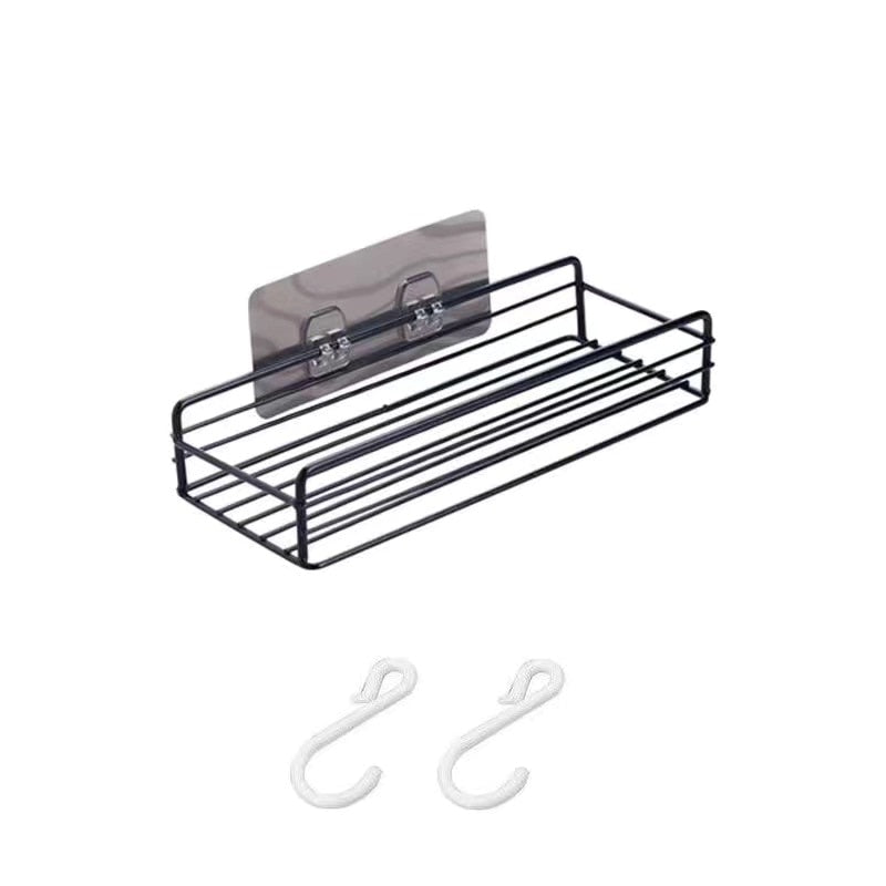 2pcs Bathroom shelf Corner Storage Rack Organizer Shower Wall Shelf Adhesive No Drilling Iron Kitchen Bathroom Shelve Kitchen - StorageandmoreStorage