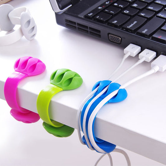 1pcs Office desk wire clip multi-function data cable winder cable fixing device home office storage organizer - StorageandmoreStorage