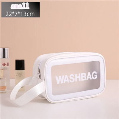 Women Portable Travel Wash Bag Female Transparent Waterproof Makeup Storage Pouch Large Capacity Cosmetic Organizer Beauty Case - StorageandmoreStorage