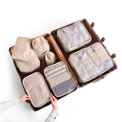 8/6/1 pieces Set Travel Organizer Storage Bags Suitcase Packing Set Storage Cases Portable Luggage Organizer Clothe Shoe Pouch - StorageandmoreStorage