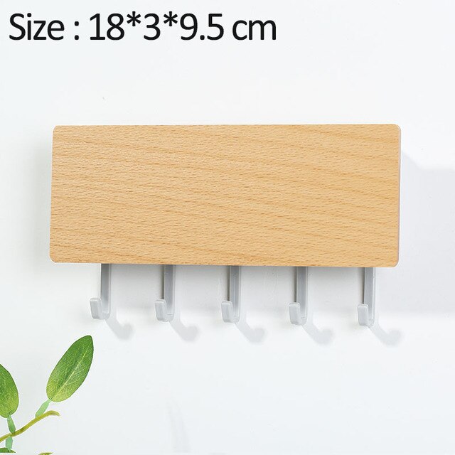 Rack Hooks 3 Size Modern Silplicity Style Wooden Wall-mounted Shelving Hook Storage Rack Home Decorative Hook Key Hook Coat Rack - StorageandmoreStorage