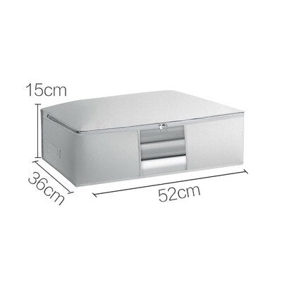 Portable Underbed Storage Boxes Household Clothes Storage Bags Folding Closet Organizer for Pillow Quilt Blanket - StorageandmoreStorage