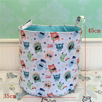 Sundries Storage Barrels High Capacity Pink Cat Dinosaur Foldable Toy Storage Box Home Organizer Dirty Laundry Basket - StorageandmoreStorage