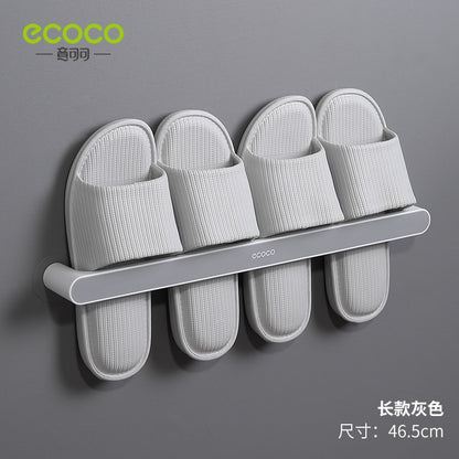 ECOCO Wall-mounted Bathroom Slipper Organizer Storage Rack Does Not Take Up Space Slippers Rack for Bathroom Accessories - StorageandmoreStorage