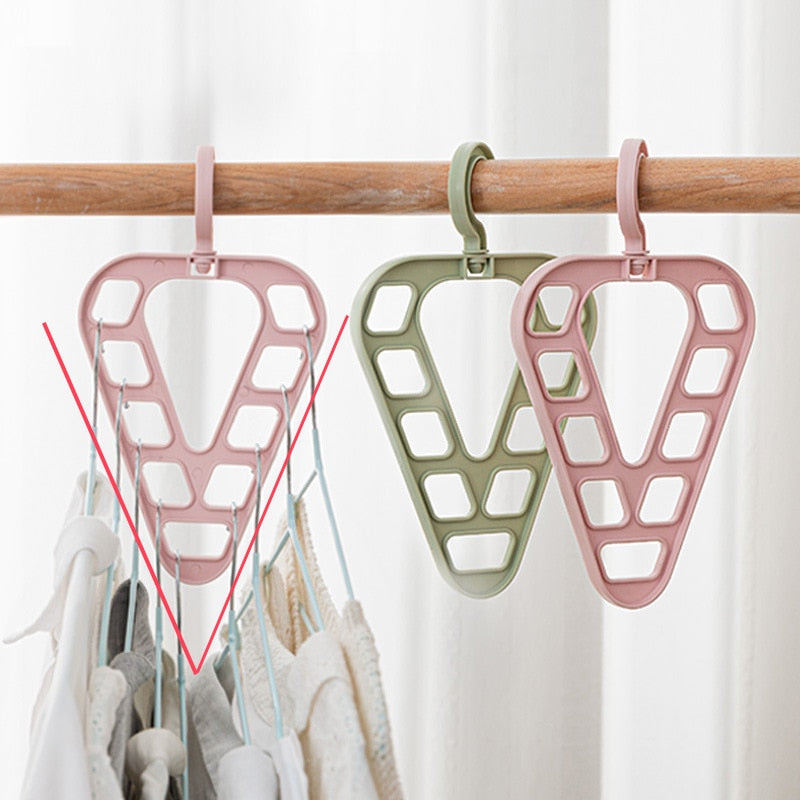 9-Hole Magic Clothes Hanger Closet Organizer Space Saving  Multi-function Drying Racks Wardrobe Scarf Storage Cloth Hanger - StorageandmoreStorage