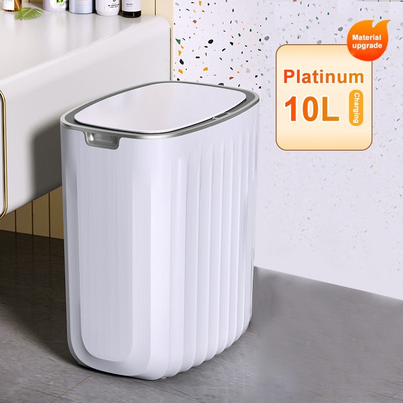 Smart Sensor Garbage Bin Kitchen Bathroom Toilet Trash Can Best Automatic Induction Waterproof Bin with Lid 10/15L - StorageandmoreStorage