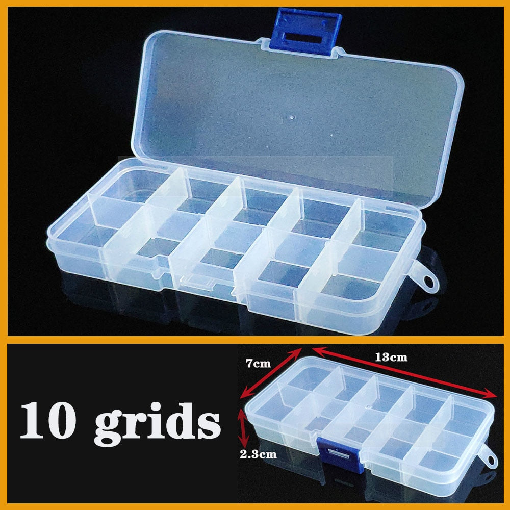 Plastic box Container Screw Holder Case Practical Compartment Jewelry Earring Display case plastic Organizer beads storage boxes - StorageandmoreStorage