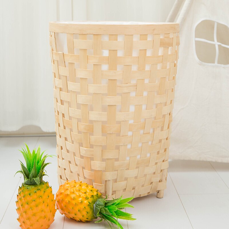 Large Wicker Laundry Basket Yellow Bathroom Woven Storage Laundry Baskets Room Accessories Cesta Colada Home Organization EH60LB - StorageandmoreStorage