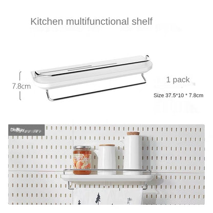 Pegboard Hanging Accessories Shelf Storage Bins Hook Brackets Clips No Punching for Garage Kitchen Pegboard Wall Organizer - StorageandmoreStorage