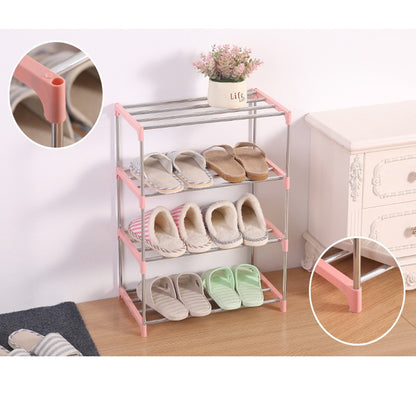 Simple Multi Layer Shoe Rack Stainless Steel Easy Assemble Storage Shoe Cabinet  Shoe Rack Hanger Home Organizer Accessories - StorageandmoreStorage