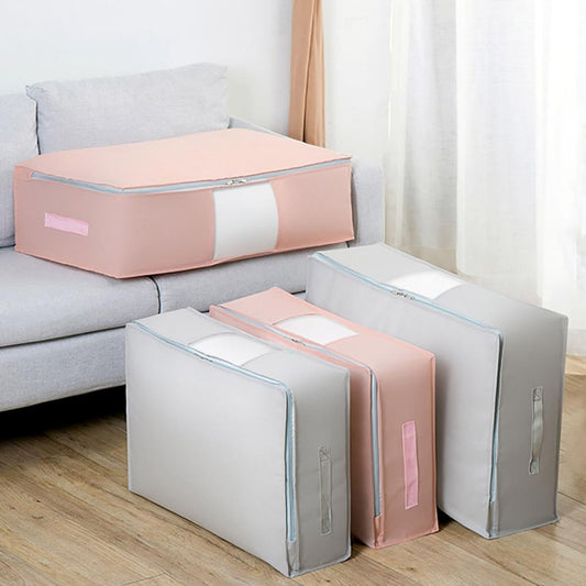 Portable Underbed Storage Boxes Household Clothes Storage Bags Folding Closet Organizer for Pillow Quilt Blanket - StorageandmoreStorage