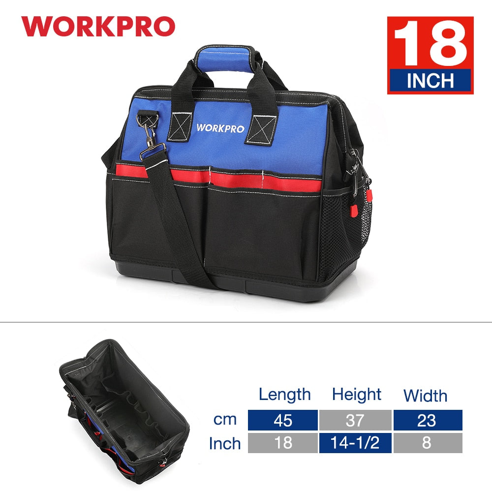 WORKPRO Tool HandBag Electrician Bag Tool Organizers Waterproof Tool Storage Bag - StorageandmoreStorage