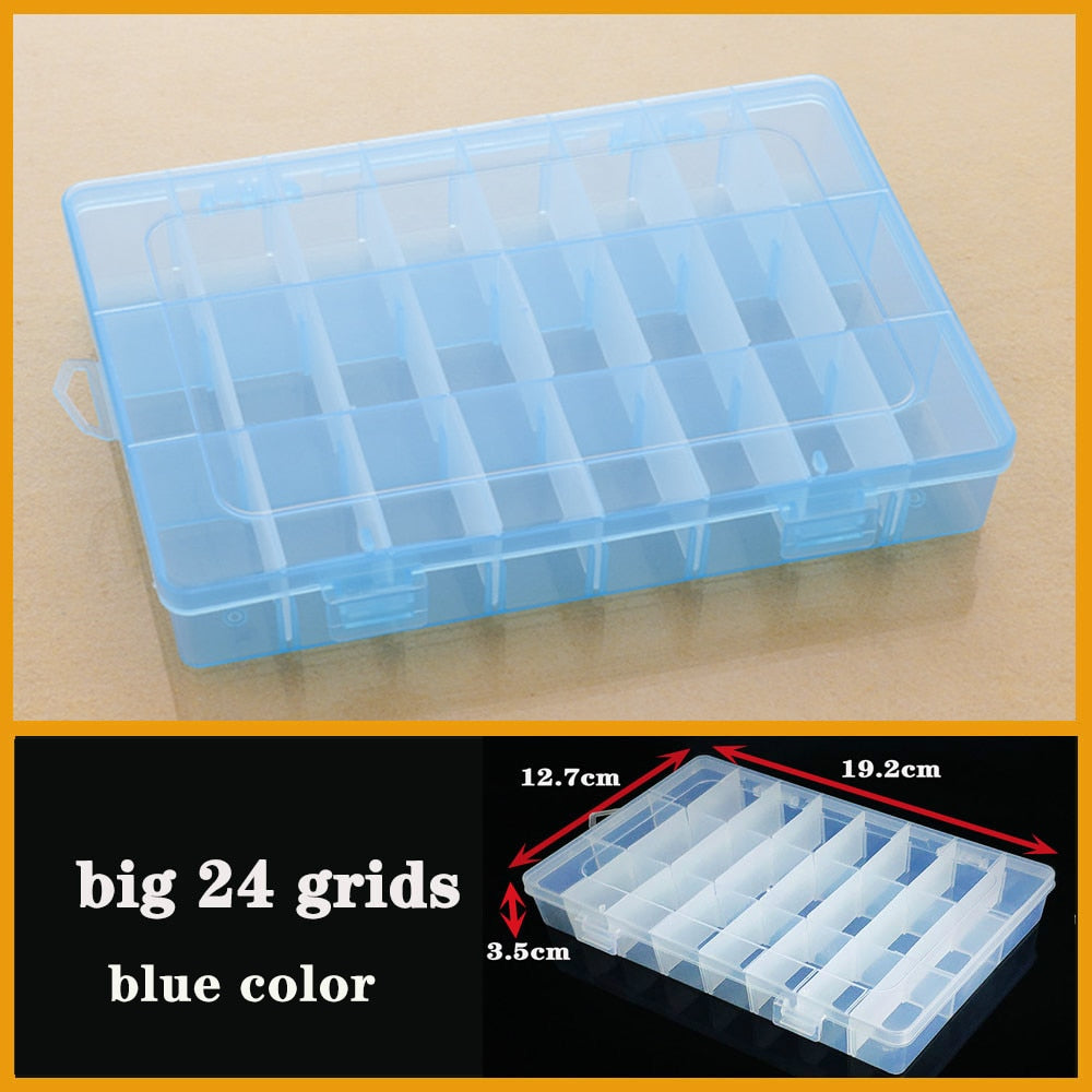 Plastic box Container Screw Holder Case Practical Compartment Jewelry Earring Display case plastic Organizer beads storage boxes - StorageandmoreStorage