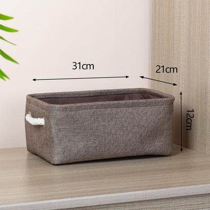 Cotton Linen Folding Storage Baskets Kids Toys Organizer Clothes and Sundries Storage Box Cabinet Storage Bag Laundry Basket - StorageandmoreStorage