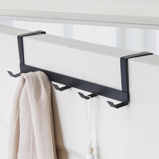 Hooks Over The Door 5 Hooks Home Bathroom Organizer Rack Clothes Coat Hat Towel Hanger New Bathroom Kitchen Accessories Holder - StorageandmoreStorage