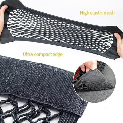 Car Back Rear Trunk Storage Net Seat Elastic String Net Magic Sticker Mesh Storage Bag Auto Organizer Seat Back Bag Freeshipping - StorageandmoreStorage