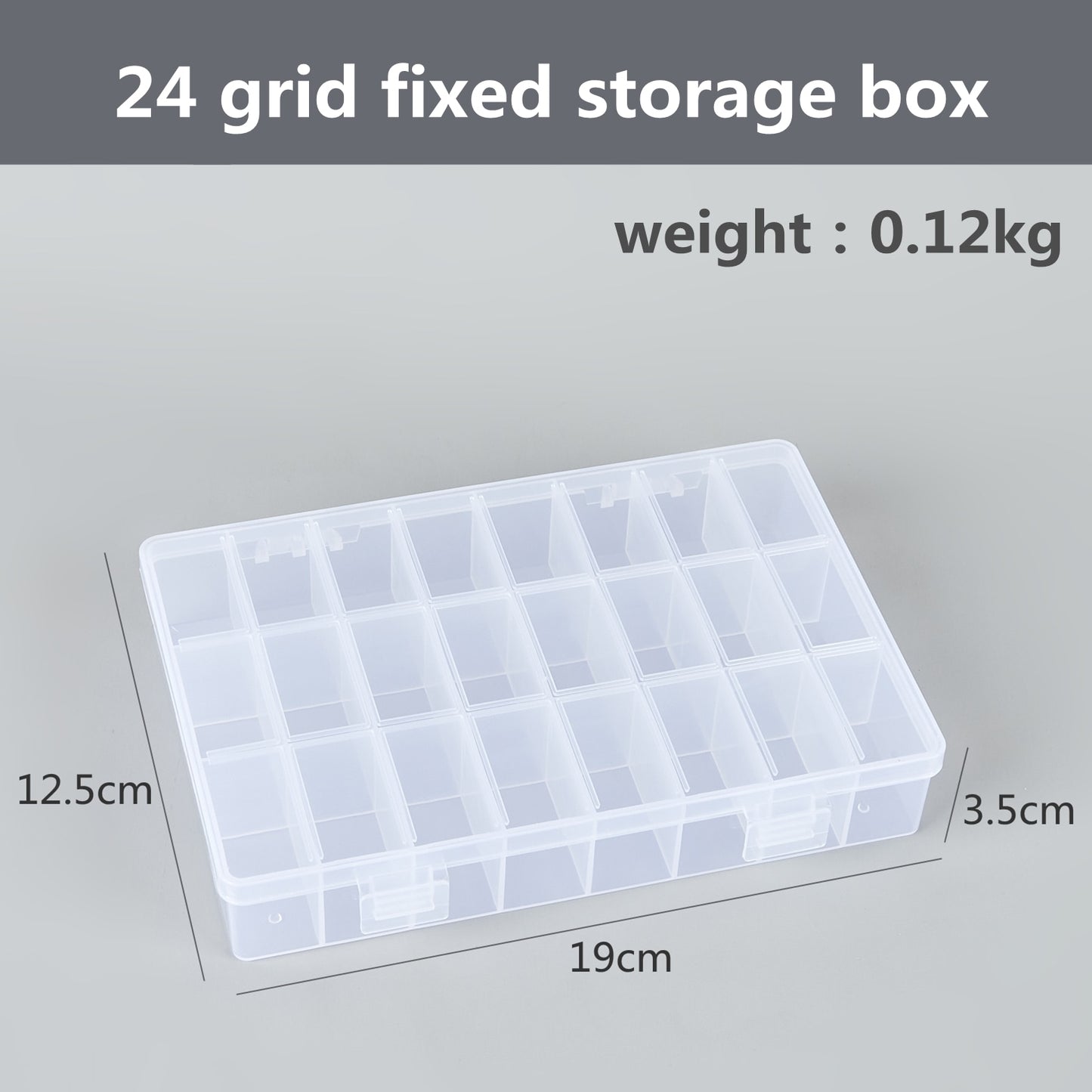 Practical 24 Grids Compartment Plastic Storage Box Jewelry Earring Bead Screw Holder Case Display Organizer Container - StorageandmoreStorage