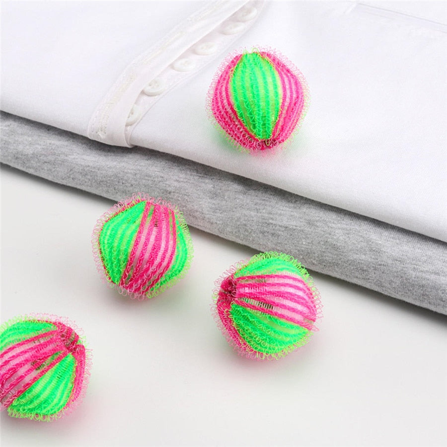 6Pcs Washing Machine Hair Remover Laundry Ball Fluff Cleaning Lint Fuzz Grab - StorageandmoreStorage