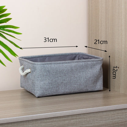 Cotton Linen Folding Storage Baskets Kids Toys Organizer Clothes and Sundries Storage Box Cabinet Storage Bag Laundry Basket - StorageandmoreStorage