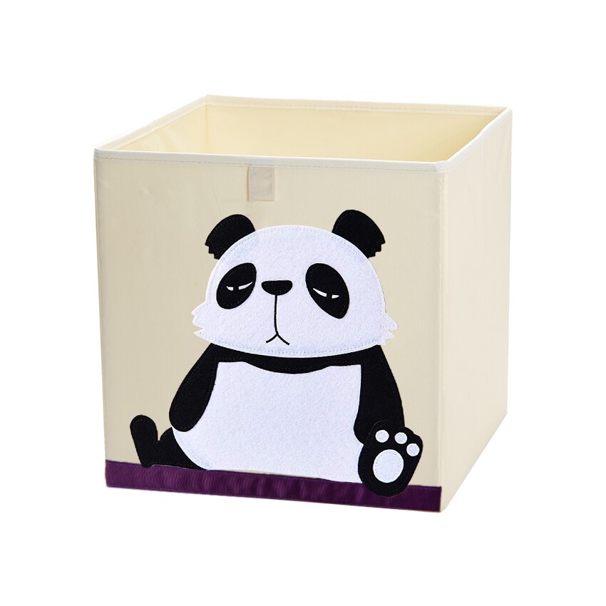 13 inch Foldable Embroidery Animal Cube Storage Box Oxford Fabric Kids Toys Organizers Bins Chest Organizer for Kids Nursery - StorageandmoreStorage