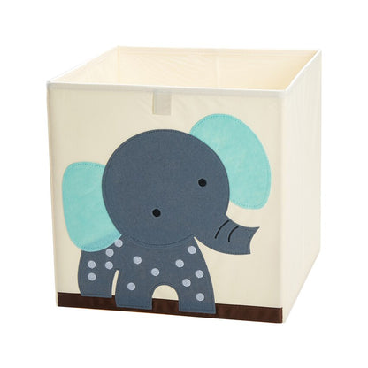 13 inch Foldable Embroidery Animal Cube Storage Box Oxford Fabric Kids Toys Organizers Bins Chest Organizer for Kids Nursery - StorageandmoreStorage