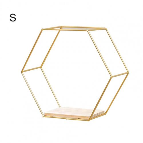 Wall Shelf Floating Shelves Wall Mounted Hexagon Storage Holder Storage Rack for Bedroom Living Room Office Organizer Decor - StorageandmoreStorage